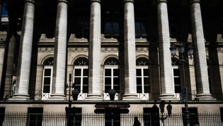 L'ancien siège de la Bourse de Paris, au palais Brongniart, à Paris le 11 septembre 2018
