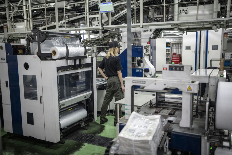 L'imprimerie du Kyoto Shimbun, à Kumiyama (Japon), le 19 mars 2026