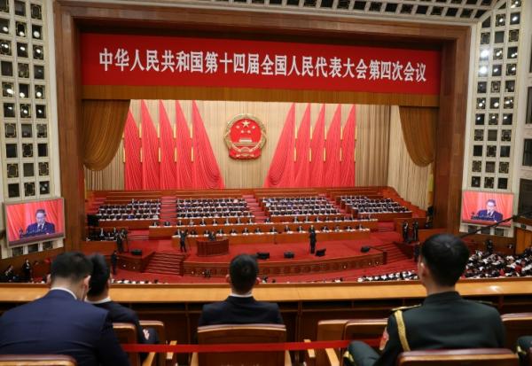 Le Premier ministre chinois Li Qiang lors du grand événement annuel dit des Deux sessions, à Pékin, le 5 mars 2026