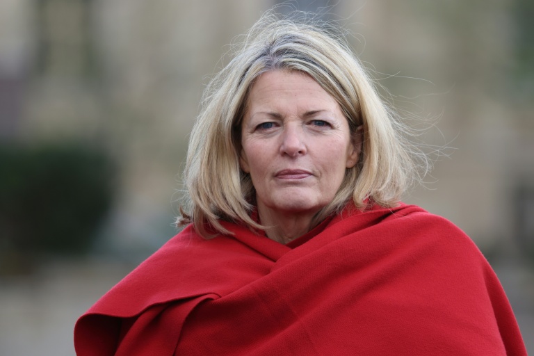 La présidente de l'AMF, Marie-Anne Barbat-Layani, le 26 mars 2026, à Paris