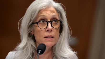 Susan Monarez, directrice des Centres pour le contrôle et la prévention des maladies (CDC), limogée par l'administration Trump, à Washington, aux Etats-Unis, le 25 juin