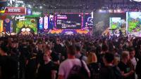 Dans un hall de la Gamescom, plus grand salon européen du jeu vidéo, le 27 août 2026 à Cologne