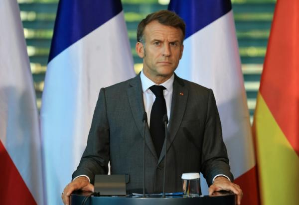 Le président français, Emmanuel Macron, le 24 juin 2026 à Berlin