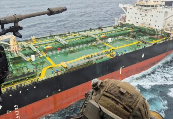Le pétrolier dénommé le Tagor le 1er juin 2026 arraisonné par la Marine française  au milieu de l'océan Atlantique
