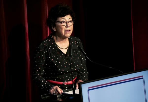La ministre de la Transition écologique, Monique Barbut, lors d'une réunion sur la réduction des émissions de méthane, le 4 mai 2026 à Paris
