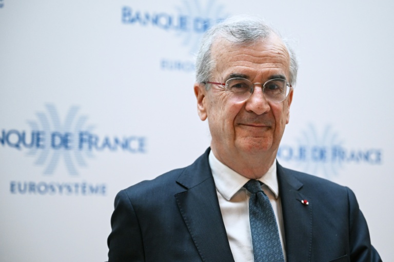 Le gouverneur de la Banque de France François Villeroy de Galhau lors d'une conférence de presse le 24 mars 2026 à Paris