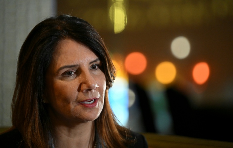 La directrice générale de la COP30 au Brésil, Ana Toni, s'exprime lors d'une interview avec l'AFP dans le cadre de la Semaine du climat à Panama, le 20 mai 2025