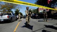 Des forces de la sécurité intérieure à Chicago, le 4 octobre 2025 