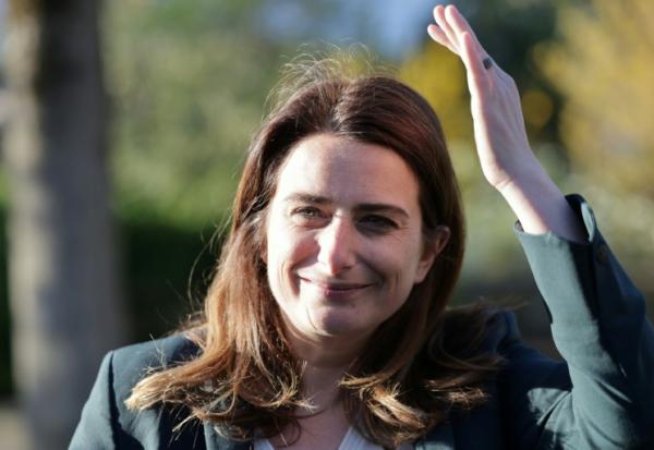 La secrétaire nationale des Ecologistes Marine Tondelier, le 17 mars 2026 à Vitry-sur-Seine, dans le Val-de-Marne 