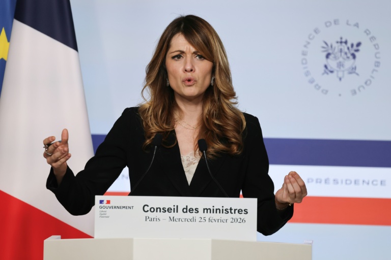 La porte-parole du gouvernement Maud Bregeon le 25 février 2026, à Paris