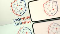 Le logo de Viginum, service chargé de lutter contre les manipulations de l'information par des acteurs étrangers, le 21 mai 2025 à Nantes