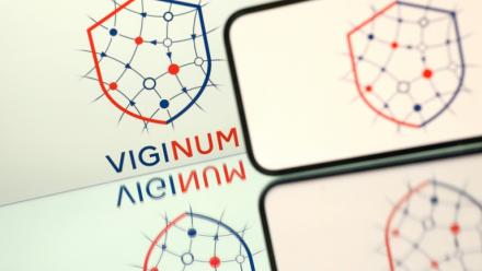 Le logo de Viginum, service chargé de lutter contre les manipulations de l'information par des acteurs étrangers, le 21 mai 2025 à Nantes