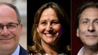 Montage de photos d'archives réalisé le 16 septembre 2026 et montrant, de gauche à droite, les candidats à la primaire sociale-démocrate à la présidentielle de 2027 : Olivier Faure, premier secrétaire du Parti socialiste (PS) et député; Emmanuel Maurel, député de Gauche Démocrate et Républicaine; Ségolène Royal, ancienne ministre française de l'Écologie; Jérôme Guedj, député des Socialistes et Apparentés; Raphaël Glucksmann, député européen de Place Publique
