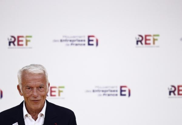 Le patron du Medef Patrick Martin lors de la REF 2025, à Paris