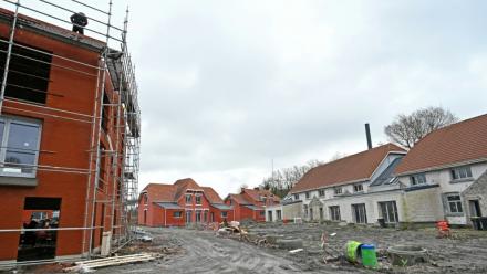 Chantier de rénovation thermique dans le quartier minier de Lens, le 16 janvier 2023