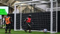 Des robots participent à un match de football lors de la RoboCup 2026, une compétition de robotique et d’intelligence artificielle à Incheon, en Corée du Sud, le 3 juillet 2026