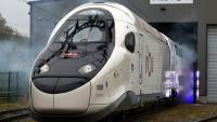 Un TGV M à la sortie de l'usine Alstom de Belfort, le 29 avril 2024
