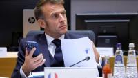 Le président Emmanuel Macron au sommet des leaders de l'UE à Bruxelles, le 23 octobre 2025