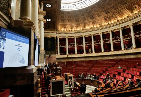 Rejet d'une motion de censure contre le gouvernement, le 23 janvier 2026 à l'Assemblée nationale à Paris