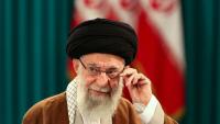 L'ayatollah Ali Khamenei durant une conférence de presse organisée pendant les législatives iraniennes, à Téhéran, le 10 mai 2024