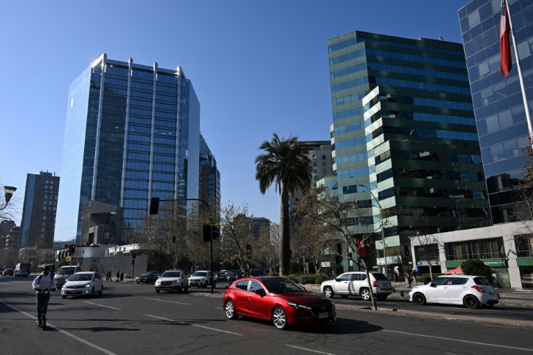 Le centre financier de Santiago, au Chili, le 5 septembre 2025