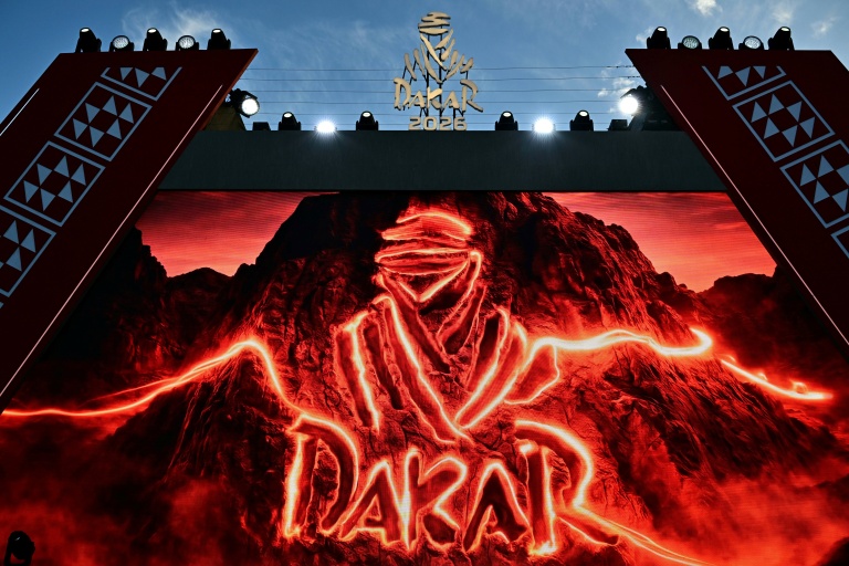 Le logo du Dakar lors de la 48e édition, le 16 janvier 2026 en Arabie saoudite