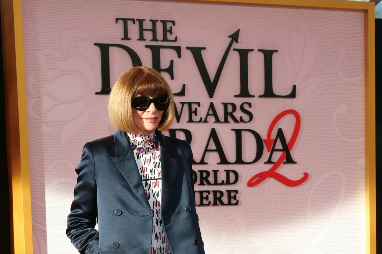 Anna Wintour, l'ancienne rédactrice en chef de Vogue, lors de la première mondiale du film 