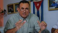 Le dissident cubain José Daniel Ferrer lors d'une conférence de presse, à La Havane, le 12 mai 2016
