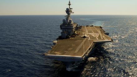 Le porte-avions français Charles-de-Gaulle, le 5 juin 2021 à Toulon