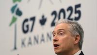 Le ministre canadien des Finances, François-Philippe Champagne, lors de la clôture de la réunion des ministres des Finances et des gouverneurs des banques centrales du G7 à Banff, en Alberta, au Canada, le 22 mai 2025