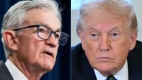 Jerome Powell (g), alors patron de la Réserve fédérale américaine, à Washington le 10 décembre 2025, et le président américain Donald Trump à la Maison Blanche à Washington, le 9 janvier 2026
