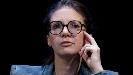 La ministre déléguée chargée de la Lutte contre les discriminations Aurore Bergé à Paris le 11 avril 2026