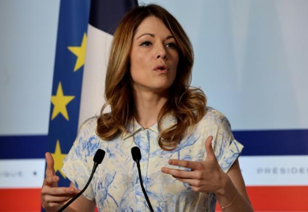 La porte-parole du gouvernement Maud Bregeon, à Paris le 15 avril 2026.