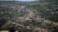 Des bâtiments démolis par l'armée israélienne dans le village de Beit Lif, dans le sud du Liban, le 22 avril 2026