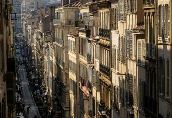 Des immeubles dans le centre de Marseille le 14 octobre 2025 
