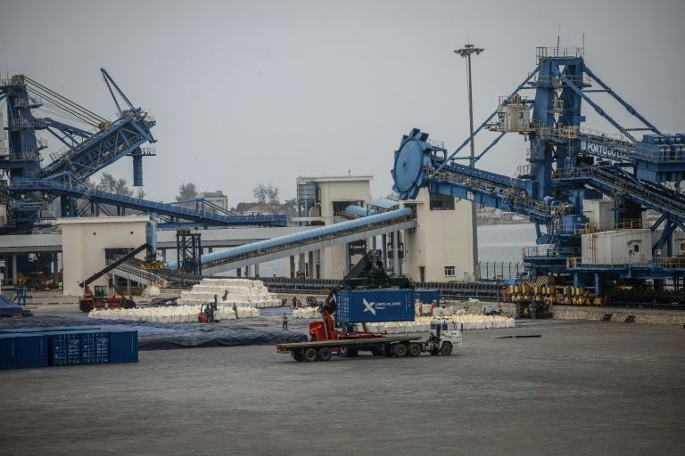 Le terminal dédié aux minerais au port de Lobito, en Angola, le 22 avril 2026