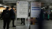 La station de métro Westminster dans le centre de Londres, le 21 avril 2024, nouvelle journée de grève à l'appel des conducteurs