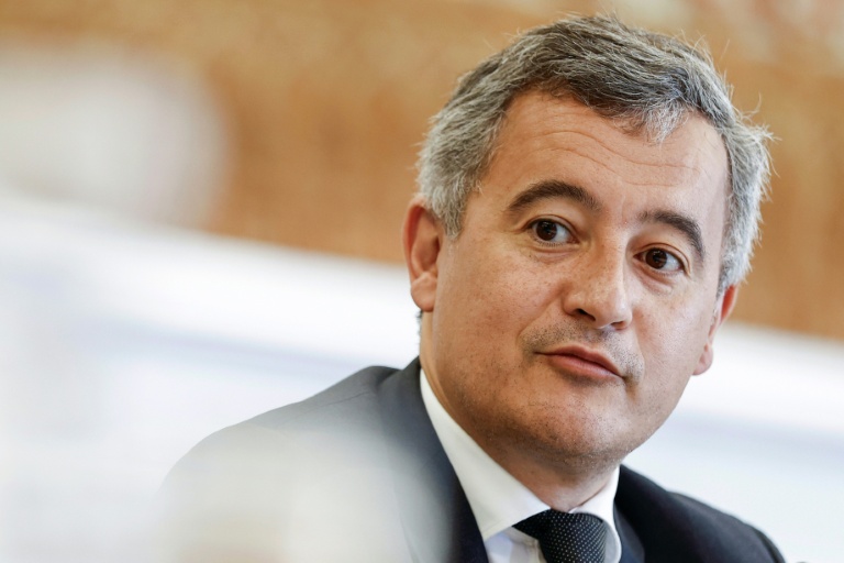 Le ministre français de la Justice, Gérald Darmanin, participe à une réunion ministérielle de la Coalition européenne contre la criminalité organisée, à l'Hôtel de Beauvau, siège du ministère de l'Intérieur, à Paris, le 20 avril 2026