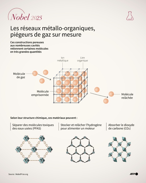 Les réseaux métallo-organiques, piégeurs de gaz sur mesure
