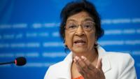 La juriste sud-africaine Navi Pillay à Genève en Suisse le 16 septembre 2025