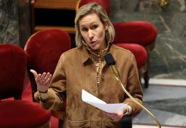 Laure Miller, députée du groupe Ensemble pour la République, s'exprime lors d'un débat parlementaire à l'Assemblée nationale, à Paris, le 26 janvier 2026
