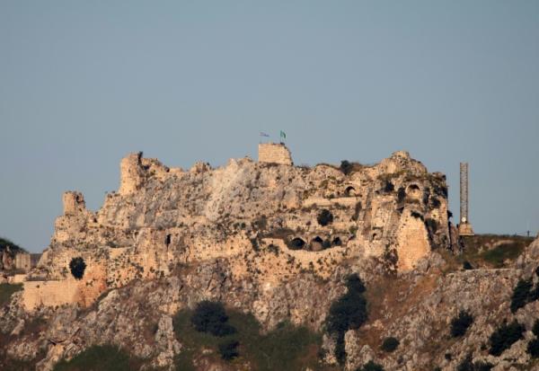 Le château médiéval de Beaufort, connu localement sous le nom de Qalaat al-Shaqif ou Shaqif Arnoun, vu depuis la région de Marjayoun, dans le sud du Liban, le 31 mai 2026