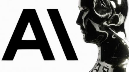 Une figurine devant le logo de la société américaine Anthropic, spécialisée dans la sécurité et la recherche en intelligence artificielle, le 13 février 2026 à Paris