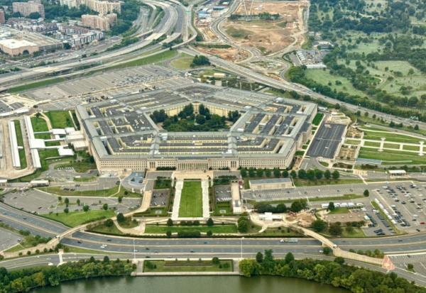 Vue aérienne du Pentagone à Washington, le 20 septembre 2025