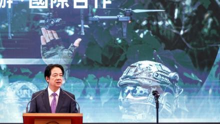 Le président taïwanais Lai Ching-te lors d'un discours marquant ses deux ans à la présidence, le 20 mai 2026 à Taipei