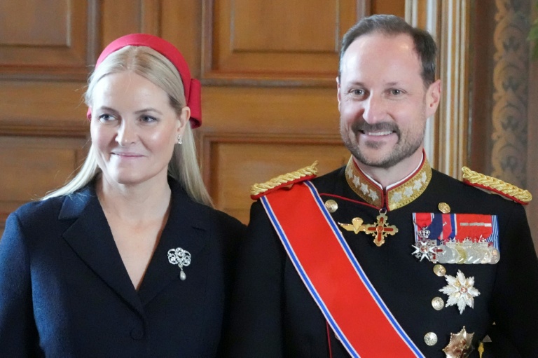 Le prince héritier Haakon de Norvège et son épouse la princesse Mette-Marit, le 24 mars 2026 à Oslo