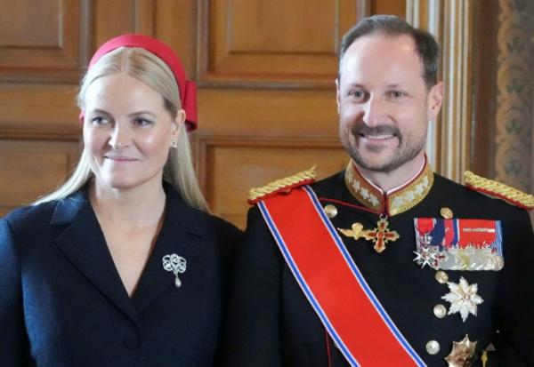 Le prince héritier Haakon de Norvège et son épouse la princesse Mette-Marit, le 24 mars 2026 à Oslo