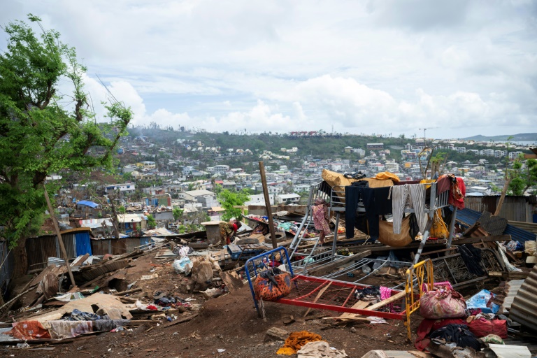 Des habitations détruites à Mamoudzou, à Mayotte, le 2 janvier 2025