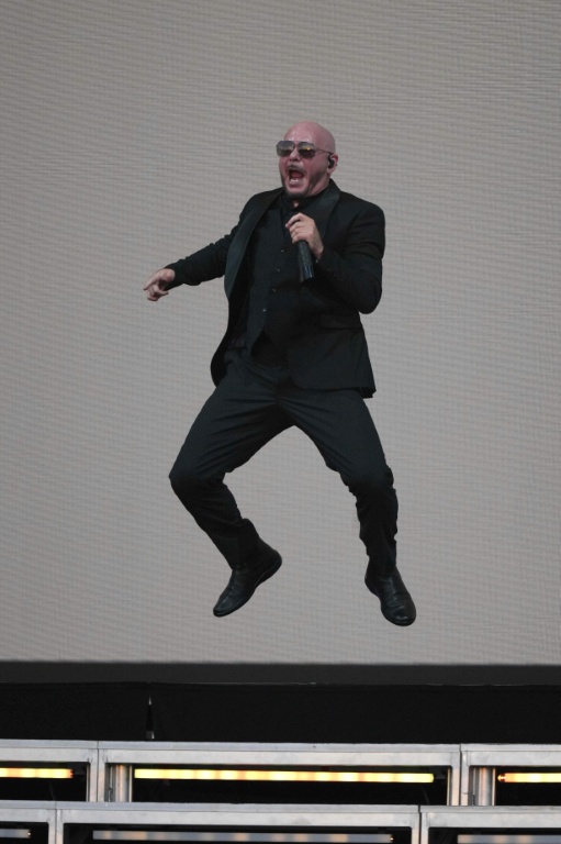 Le rappeur américain Pitbull en concert, le 10 juillet 2026 à Londres 