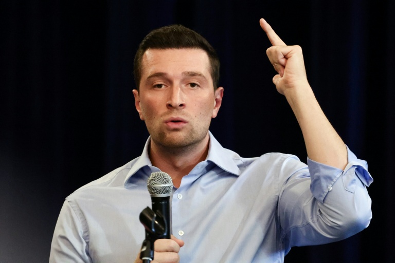 Le président du Rassemblement national Jordan Bardella à Breteuil, dans l'Oise, le 19 septembre 2026